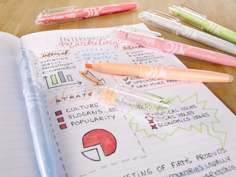 Erasable text marker PILOT FRIXION Light, light orange.