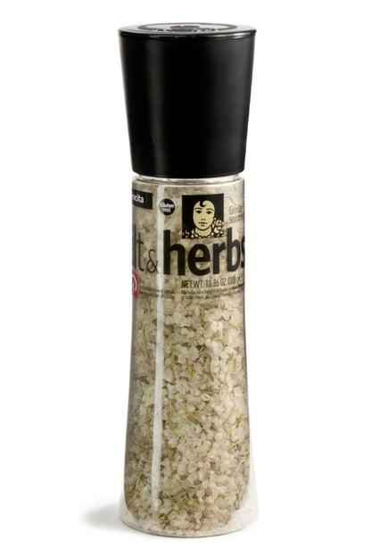 Mediterranean sea salt CARMENCITA, with herbs, in a grinder, 308 g