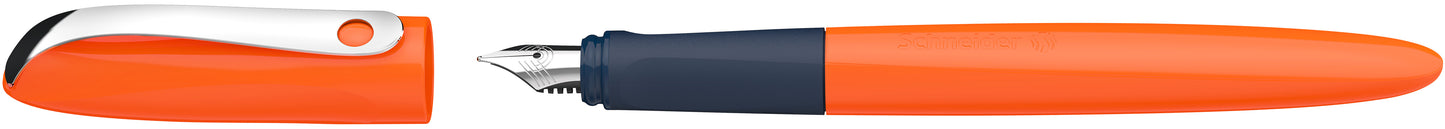 Fountain pen SCHNEIDER Wavy A, for right and left-handed people, orange body