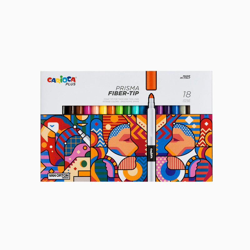 Felt-tip pens CARIOCA Plus Prisma 18 colors