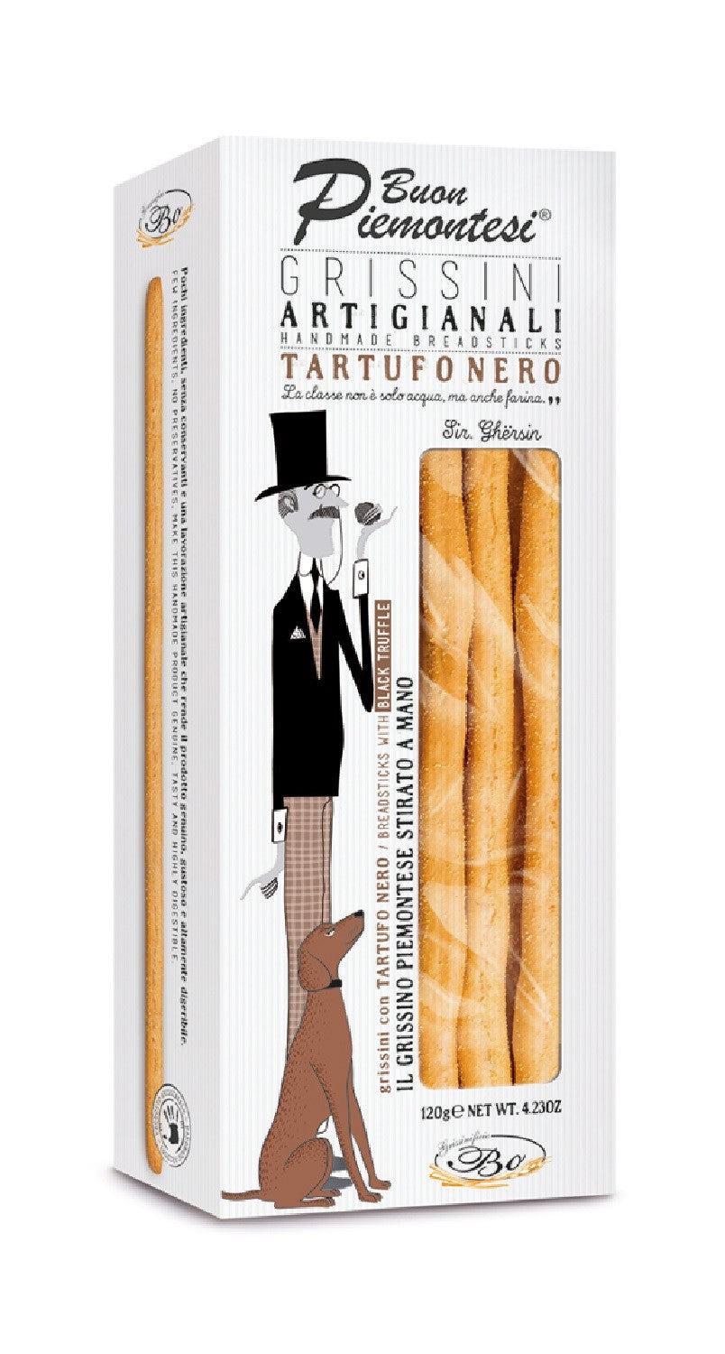 Breadsticks BUON PIEMONTESI Con Tartufo Nero, with truffles, rice oil, 120 g