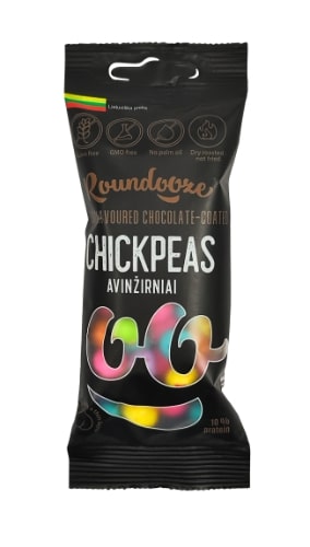 ROUNDOOZE chickpeas, fruit flavored chocolate, 50 g