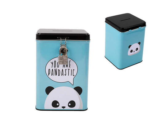 Money box Itotal Panda, with lock