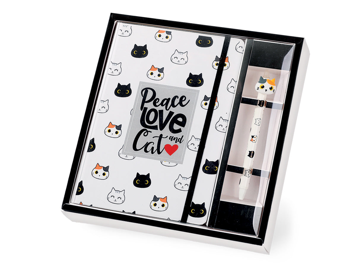 Užrašų knygutės ir rašiklio rinkinys Itotal Cat, A5