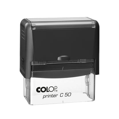 COLOP Printer C50 stamp, black body, clear pad