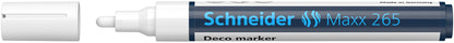 Kreidinis žymeklis SCHNEIDER Deco Marker Maxx 265, 2-3mm, balta