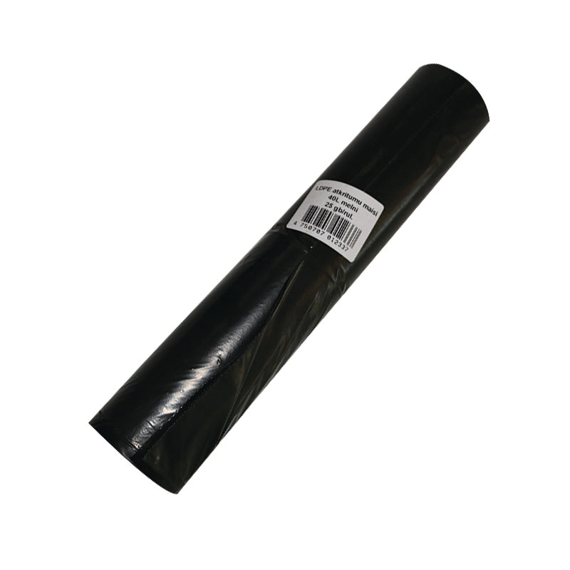 Garbage bags, 40 L, 25 pcs, LDPE, 30 mic, black