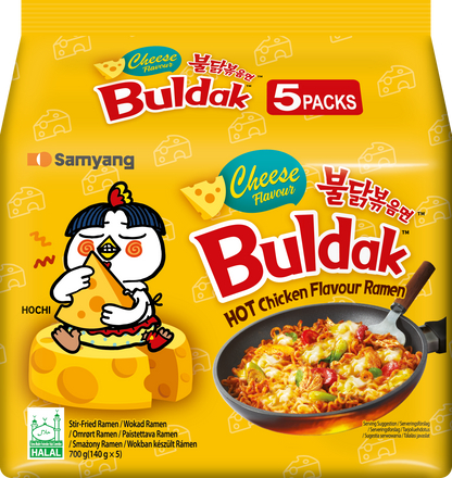 Ramen SAMYANG Buldak, Cheese. (5 pcs x 140g), 700 g