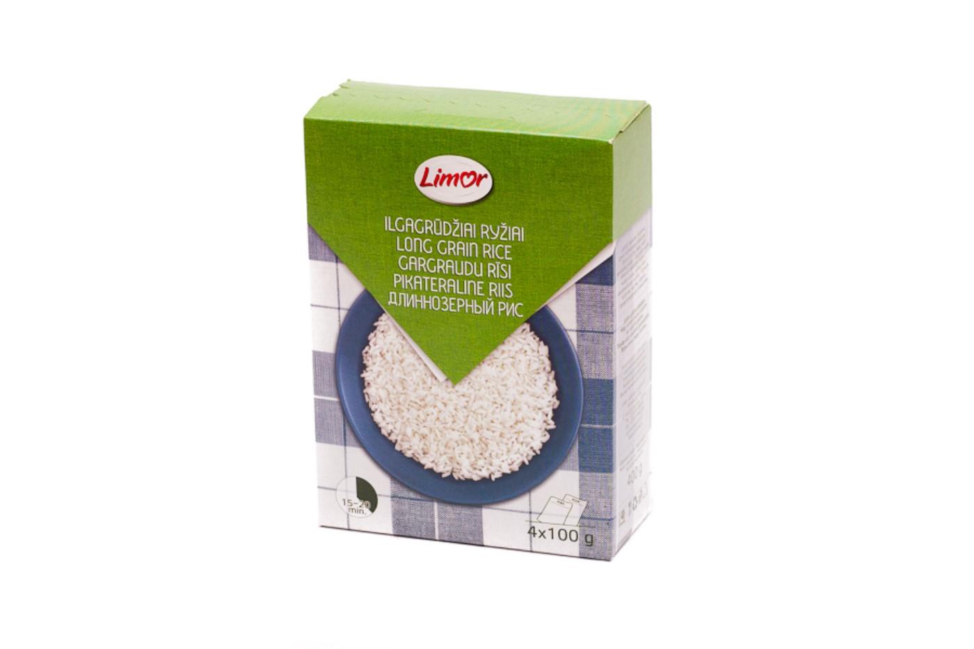 Ryžiai Limor, ilgagrūdžiai, 4 x 100 g
