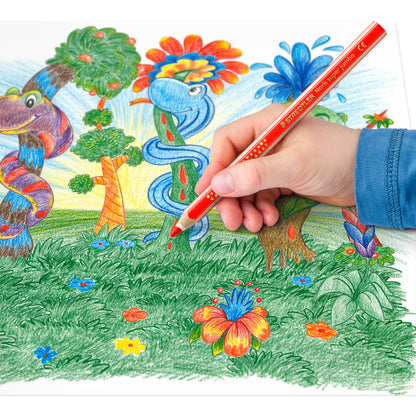 STAEDTLER SUPER JUMBO NORIS CLUB 129 large colored pencils, 6 colors
