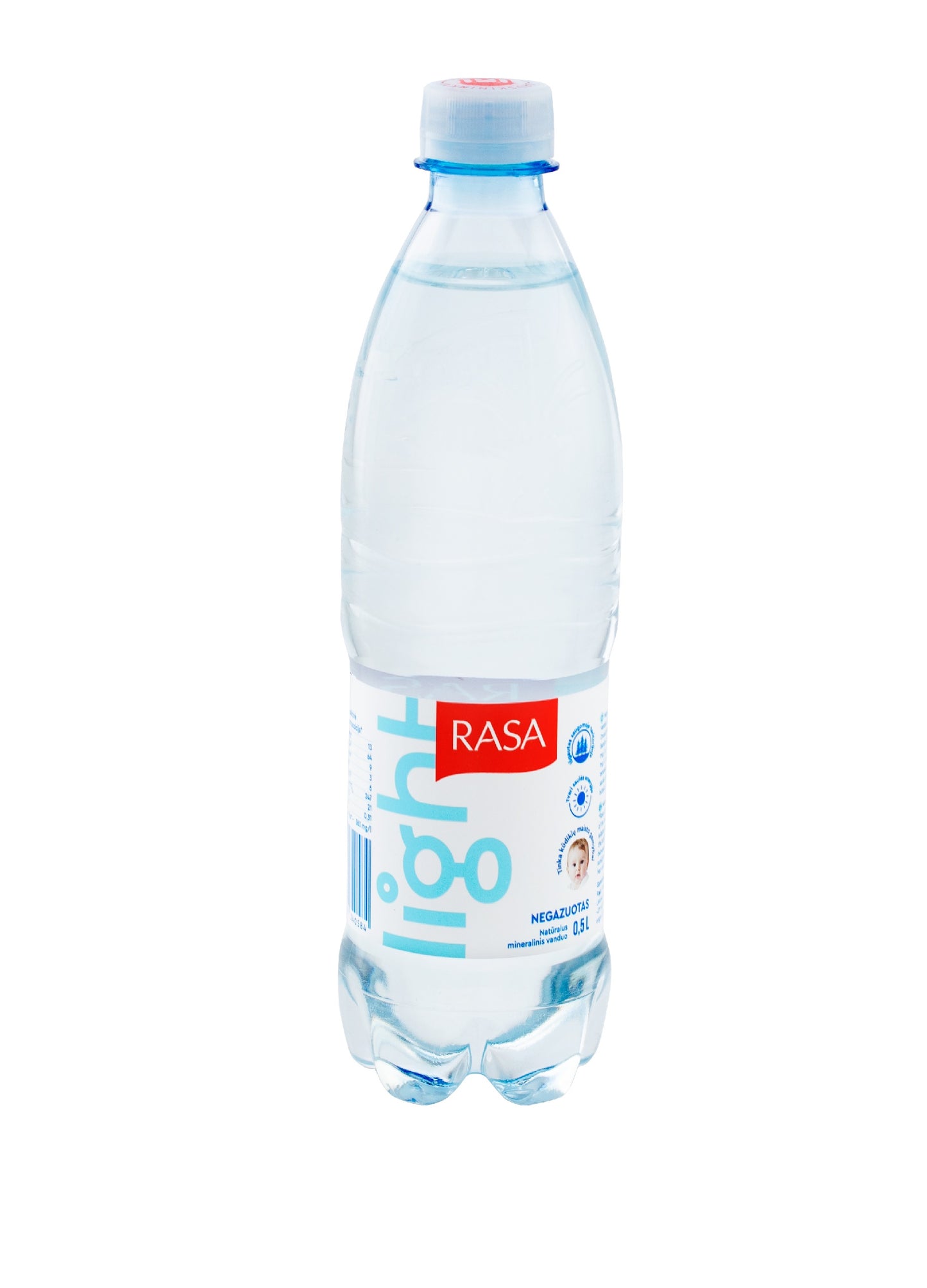 Natūralus mineralinis vanduo Rasa LIGHT 0.5l, negazuotas, PET