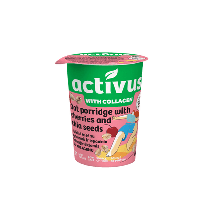 ACTIVUS instant oatmeal, with cherries and chia seeds, 60g