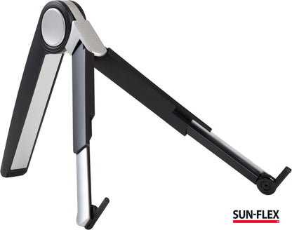 Nešiojamojo kompiuterio stovas SUN-FLEX®GRAVITY STAND, metalinis, juodos/sidabrinės spalvos