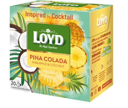Vaisinė arbata LOYD, pina colada skonio, 20 x 1.7g