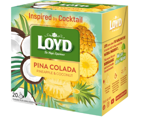 Vaisinė arbata LOYD, pina colada skonio, 20 x 1.7g