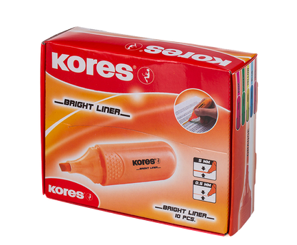 Teksto žymeklis KORES BRIGHT LINER, oranžinė