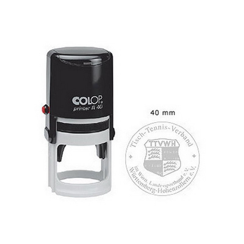 Stamp Printer R40 black body, colorless pad COLOP