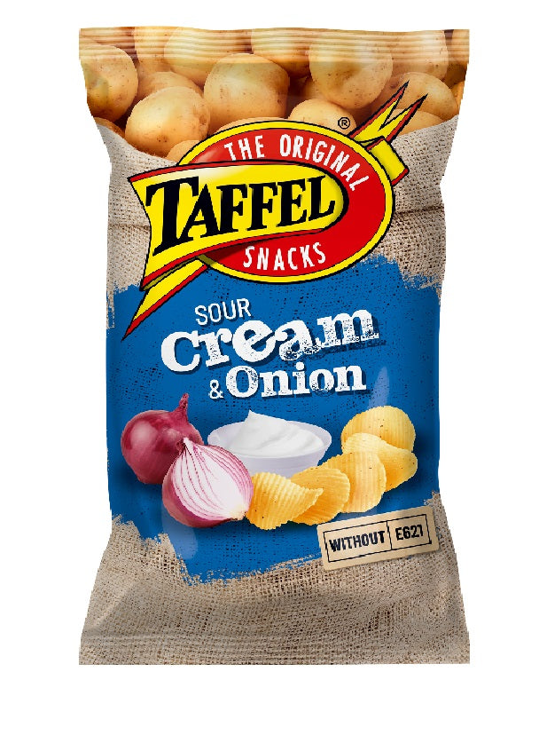 TAFFEL chips, sour cream and onion flavor, 180g