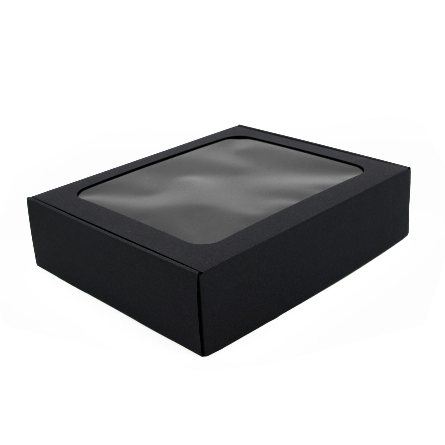 Gift box, black, for 3 bottles with window