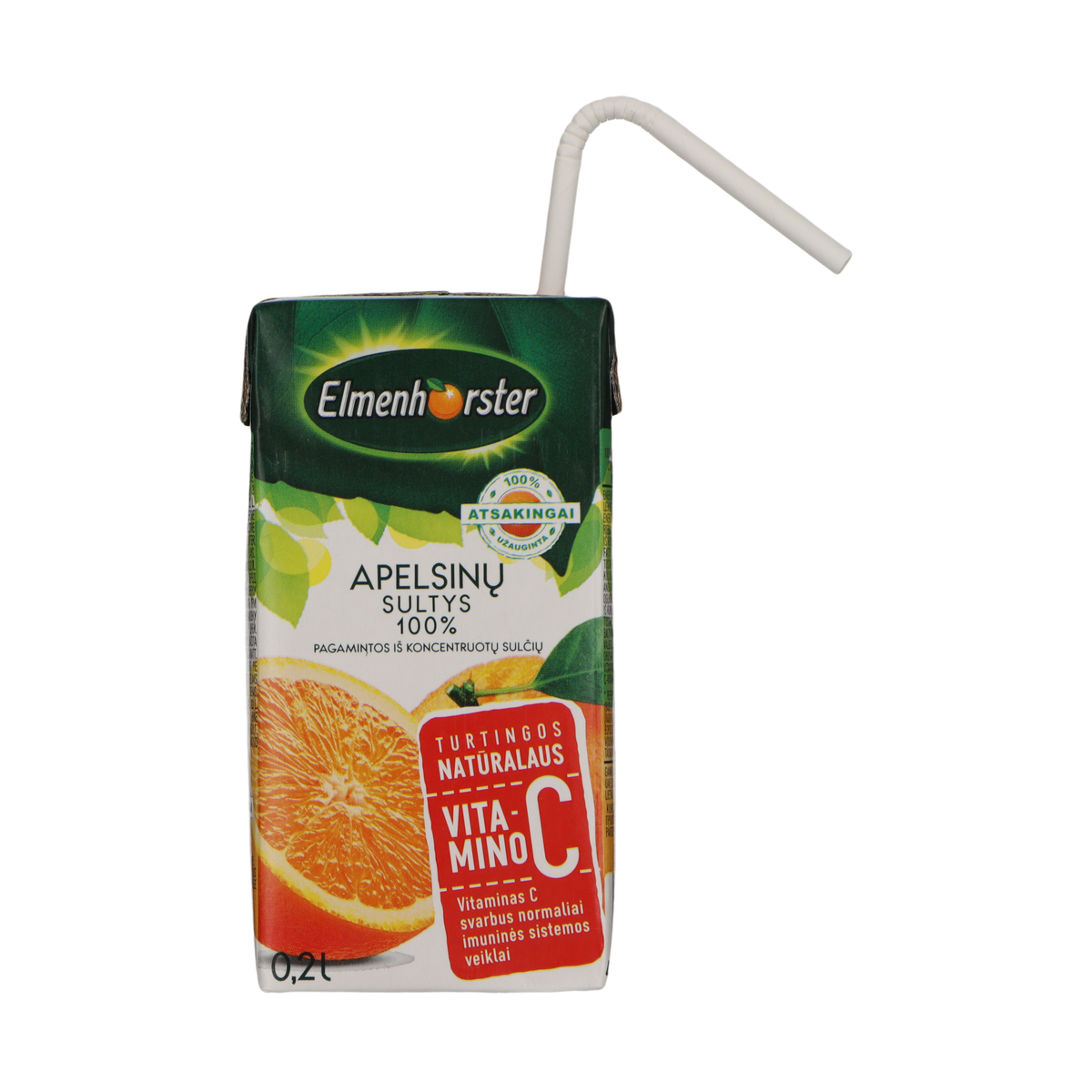 Apelsinų sultys ELMENHORSTER, 100%, 0,2l