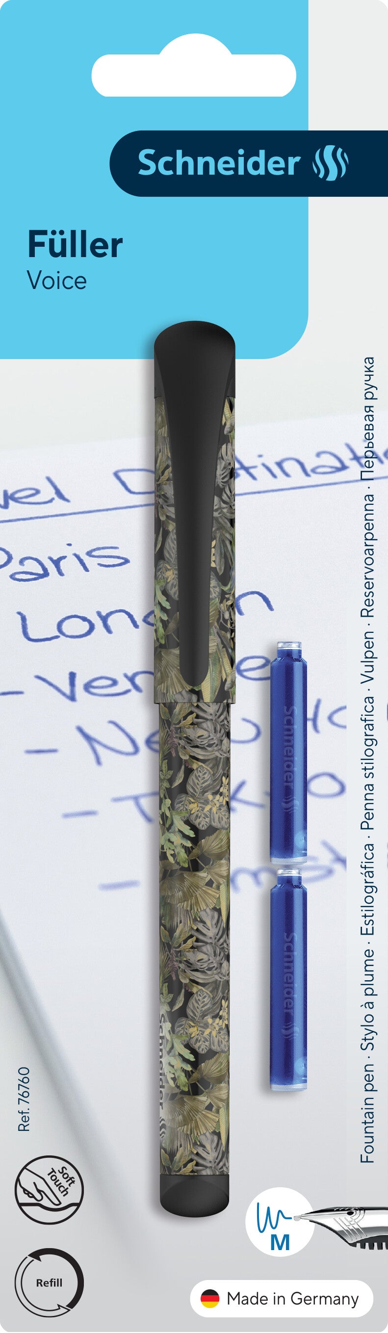 Fountain pen + accessories SCHNEIDER Voice, various colors