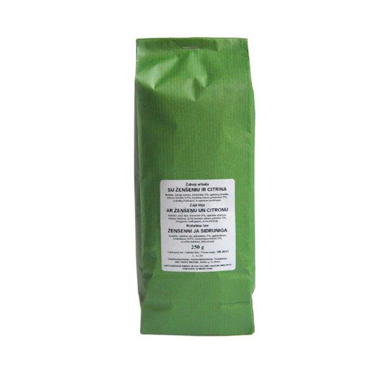 Green tea with ginseng and lemon, 250 g