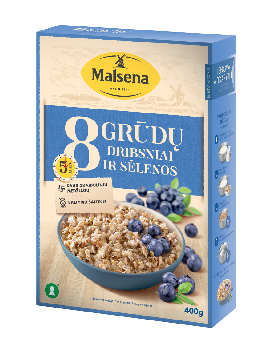 Dribsniai MALSENA, 8 grūdų, 400 g