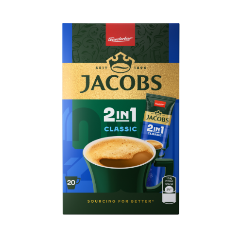 Kavos gėrimas JACOBS Original 2in1,20x12,4g dėžutė