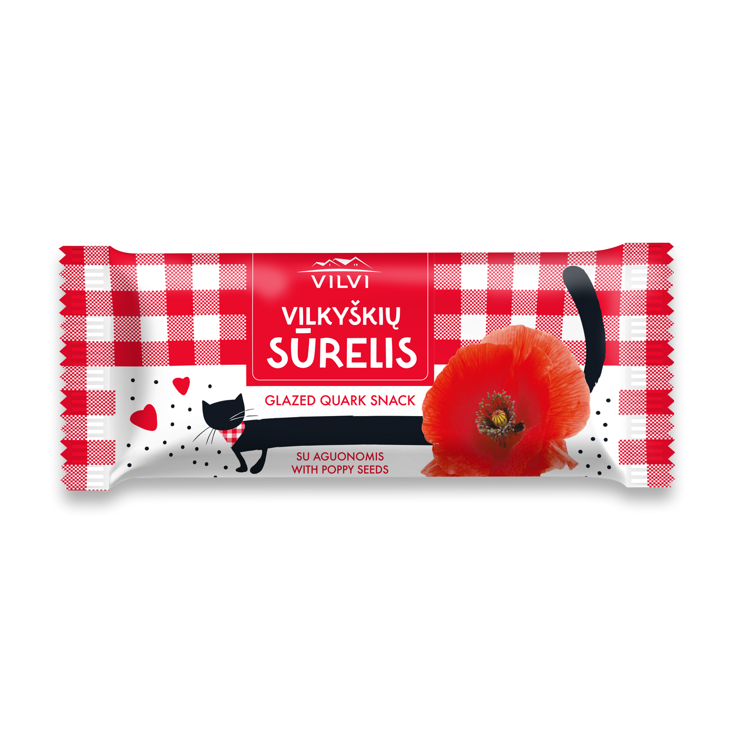 Glazed cottage cheese VILKYŠKIŲ, with poppy seeds, 25%, 40 g