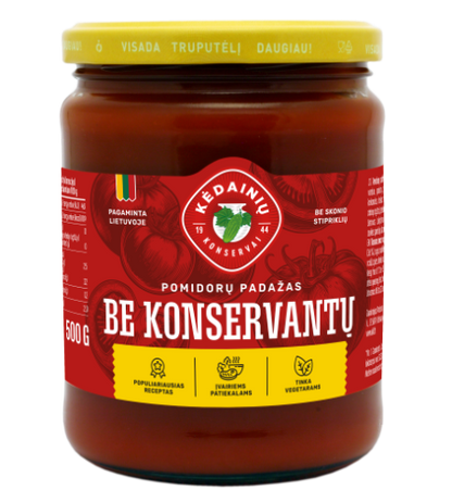 Pomidorų padažas KĖDAINIŲ be konservantų, 0.5/500g