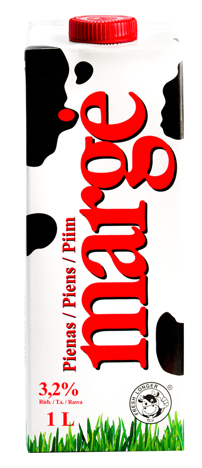 Milk MARGĖ 3.2% fat, 1 l