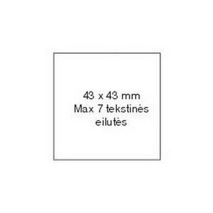 Antspaudas Q43 43x43 mm su polimeru