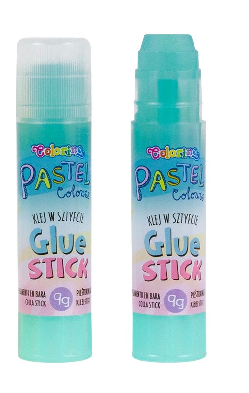 Glue stick COLORINO Pastel 9g, transparent, pastel colors