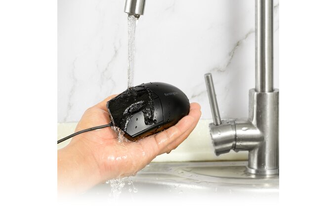 Mouse KENSINGTON Pro Fit, washable, with cable, black