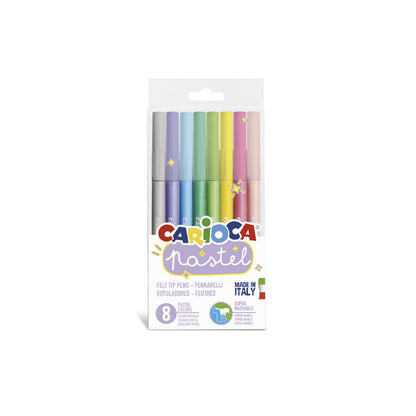 CARIOCA PASTEL felt-tip pens, 8 pcs.