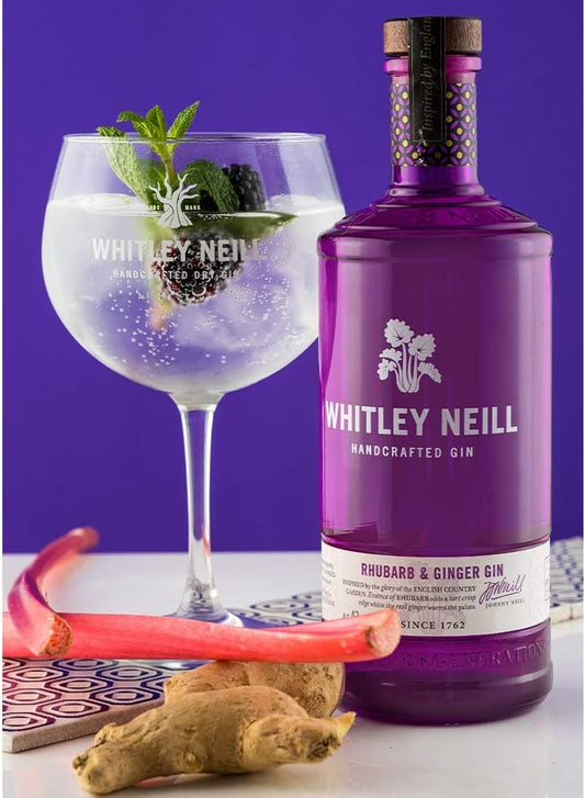 Nealkoholinis džinas WHITLEY NEILL, Rhubarb & Ginger, 0,0%, 0,7l