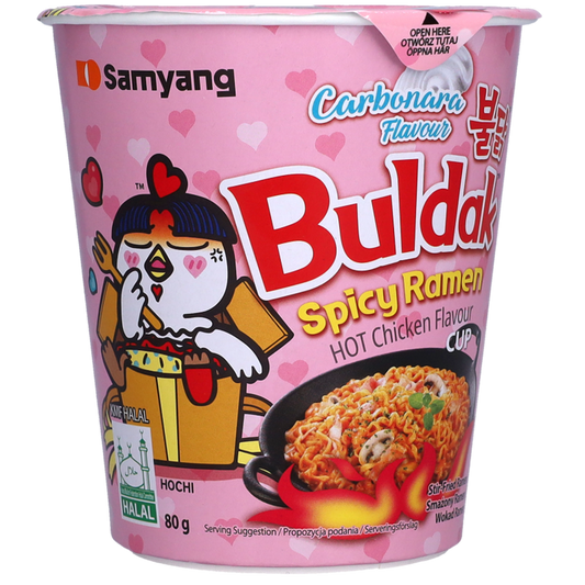 Ramenas SAMYANG, Hot Chicken Carbonara, puodelyje, 80 g