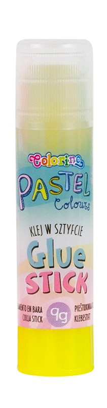 Glue stick COLORINO Pastel 9g, transparent, pastel colors