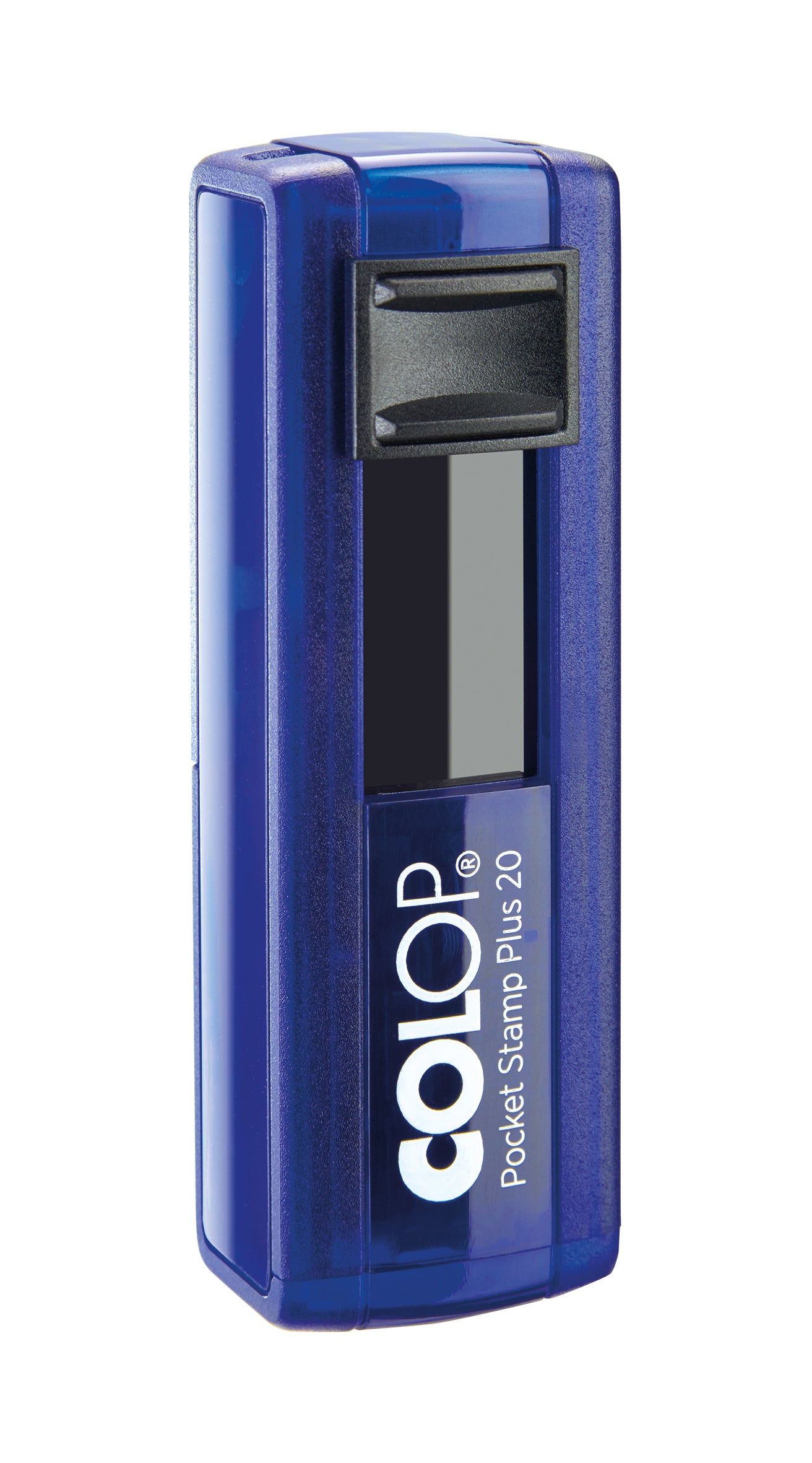 Pocket stamp COLOP 20 NEW, blue body, colorless pad