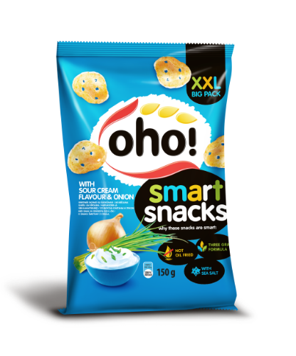 Chips OHO XXL with sour cream and onions, 150 g