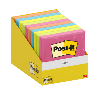 Post-it® sticky notes, 76 x 76 mm, 100 sheets, assorted colors