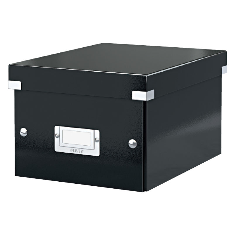 LEITZ filing box, stackable, for index cards, 285 x 357 x 367 mm, black