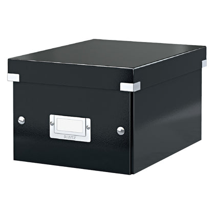 LEITZ filing box, stackable, for index cards, 285 x 357 x 367 mm, black