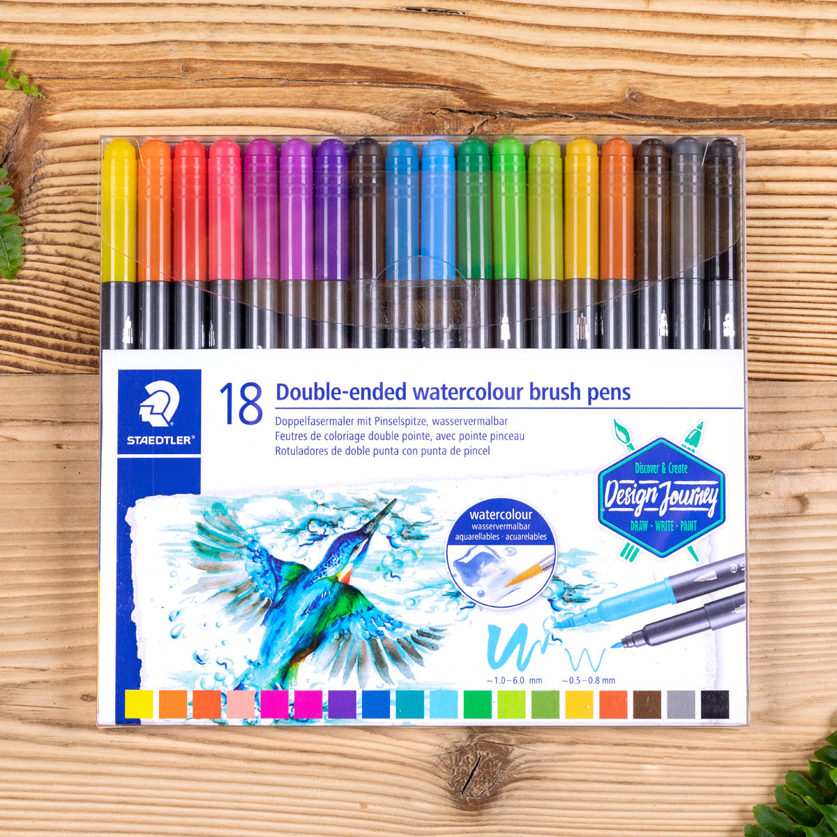 STAEDTLER felt-tip pens, double-sided, 18 pcs.