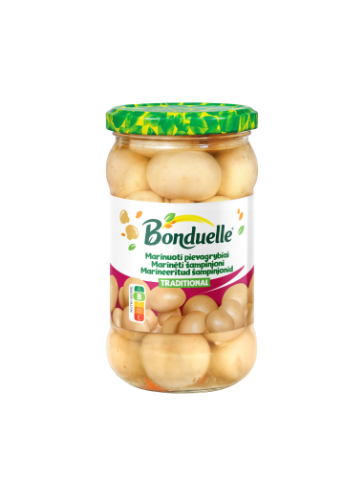 Marinuoti pievagrybiai  Traditional BONDUELLE, 280 g / 165 g