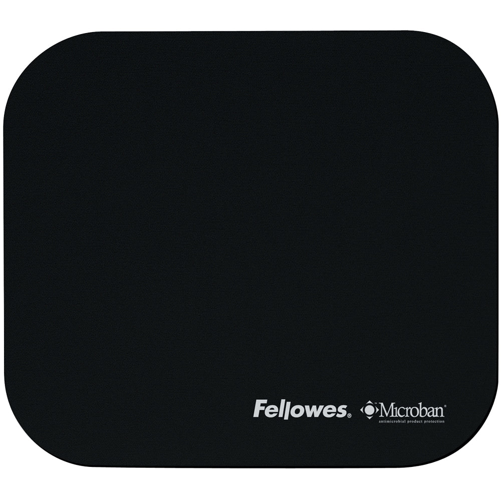 Fellowes Microban mouse pad, 264 mm x 280 mm x 3 mm, black