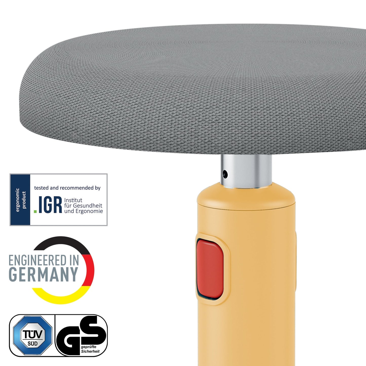 Leitz Ergo Cosy 2-in-1 ergonomic chair, warm yellow