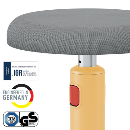Leitz Ergo Cosy 2-in-1 ergonomic chair, warm yellow