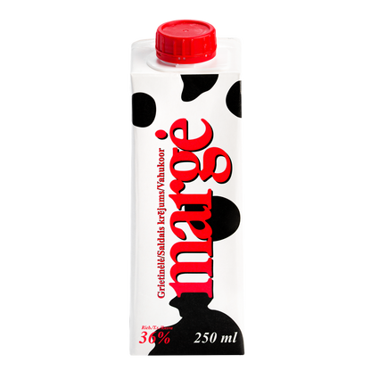 Cream MARGĖ, 36%, 250 ml