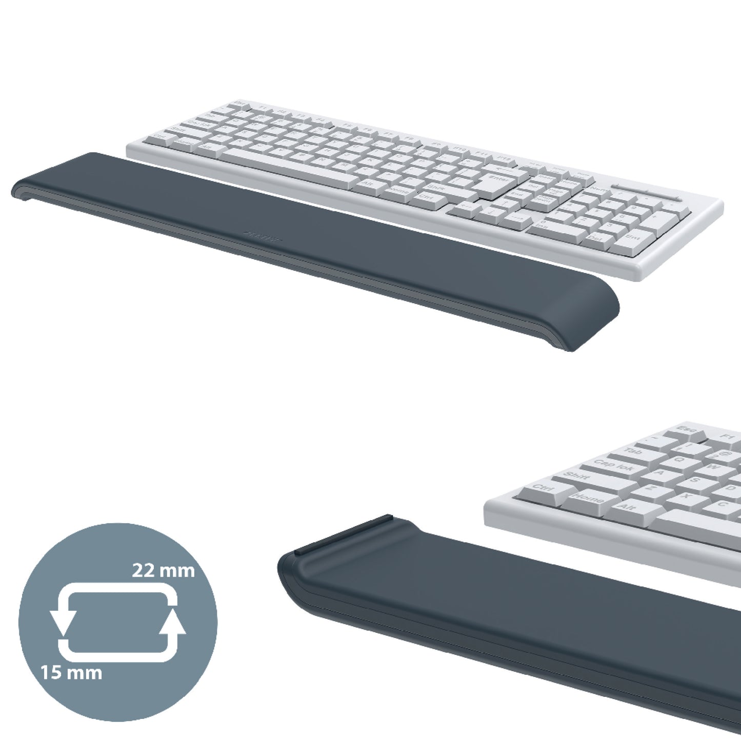 Wrist support Leitz Ergo, adjustable, dark gray